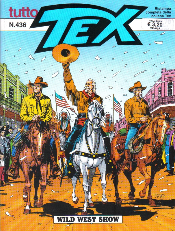 Annexe 2 : Claudio Villa, couverture du n°436 de la collection « Tutto Tex » (Milan, Bonelli editore, août 2007 [originale : février 1997]).